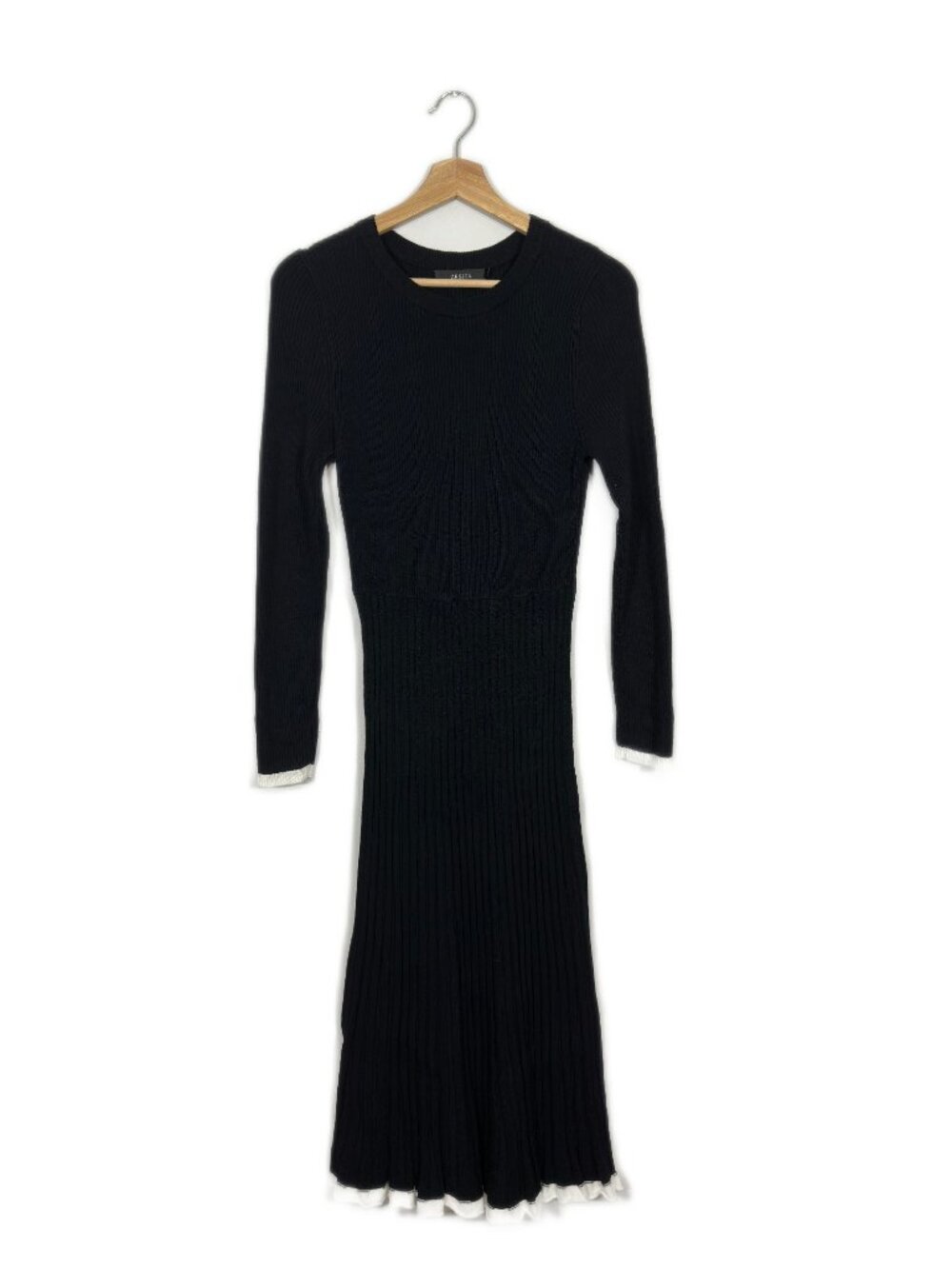 ZESICA Women's Ribbed Sweater Dress Bodycon Size M Black Classy Fall Casual Cozy